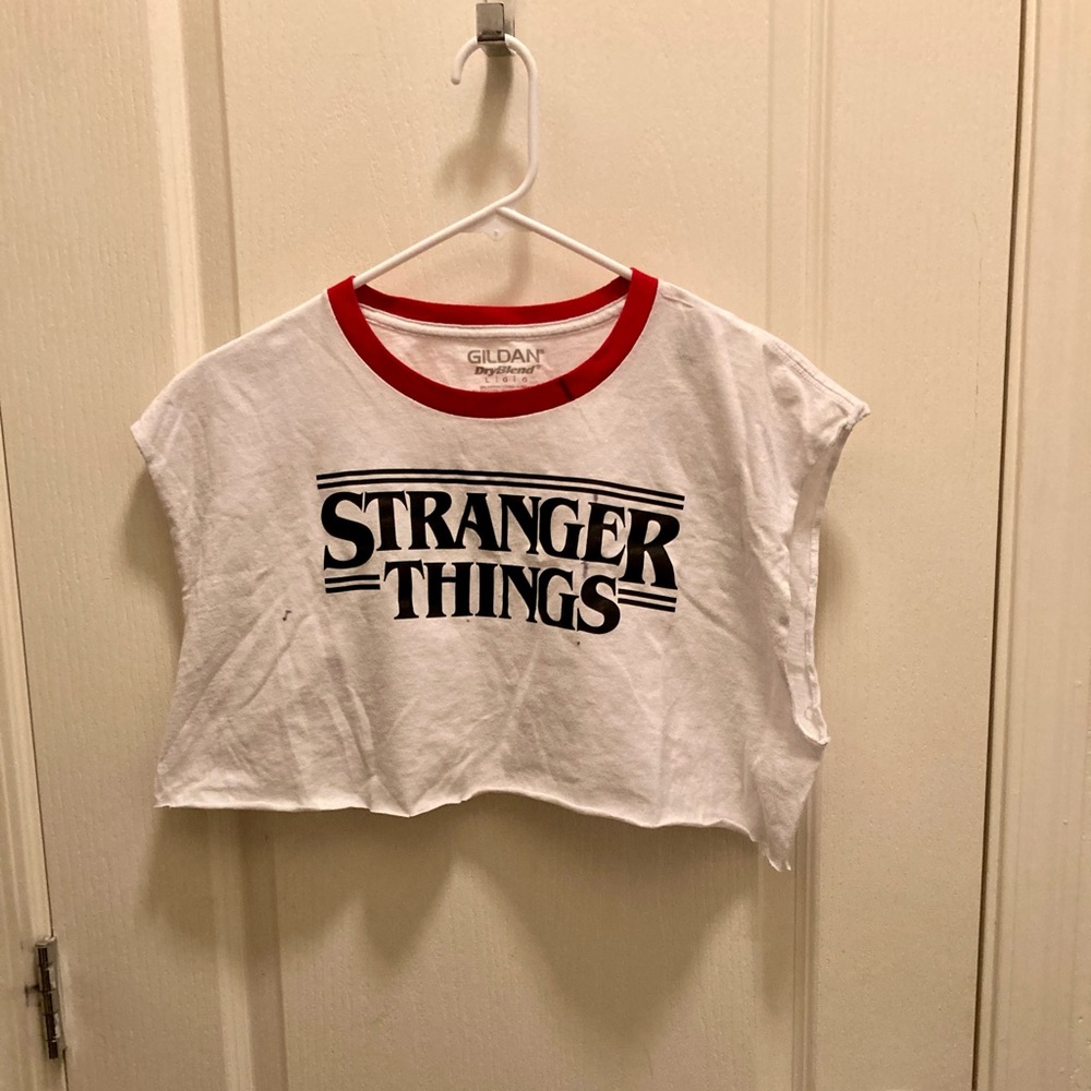 Stranger Things crop top Gildan size Large